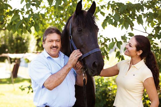 Helmut Krutzler mit Pferd