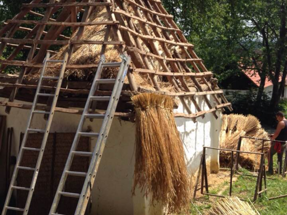 Deckung mit Stroh von einem Keller (c) Adam Bihari.